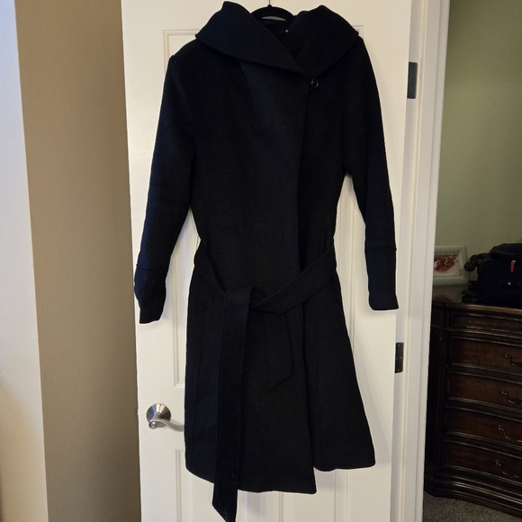 Cole Haan Wool Blend Belted Coat - Picture 3 of 6